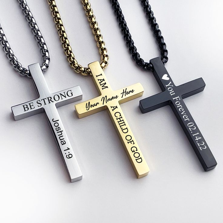 Customized cross pendants necklaces